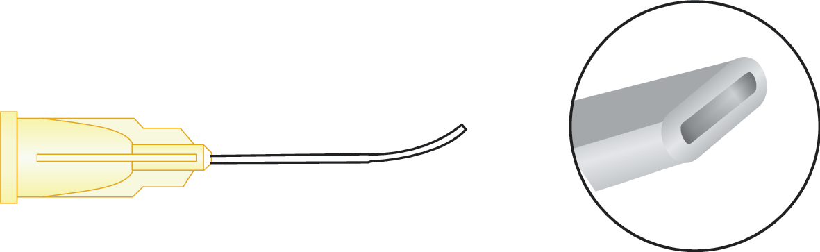 Subtenon's Anesthesia Cannula (Flattened Open Tip)